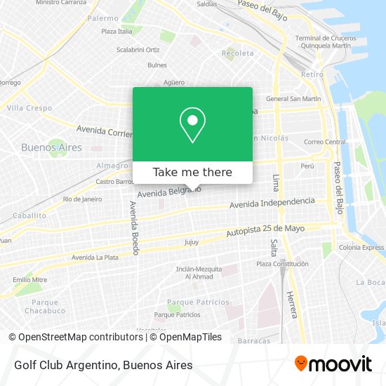 Golf Club Argentino map