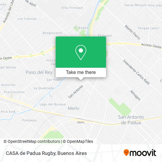 CASA de Padua Rugby map