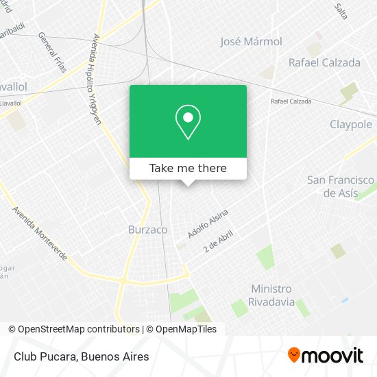 Club Pucara map