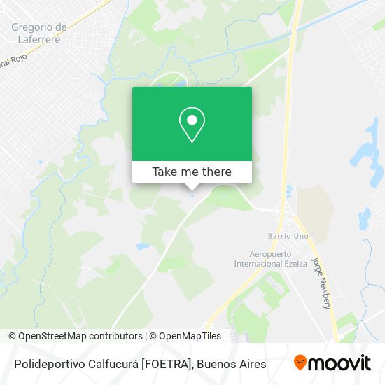 Mapa de Polideportivo Calfucurá [FOETRA]