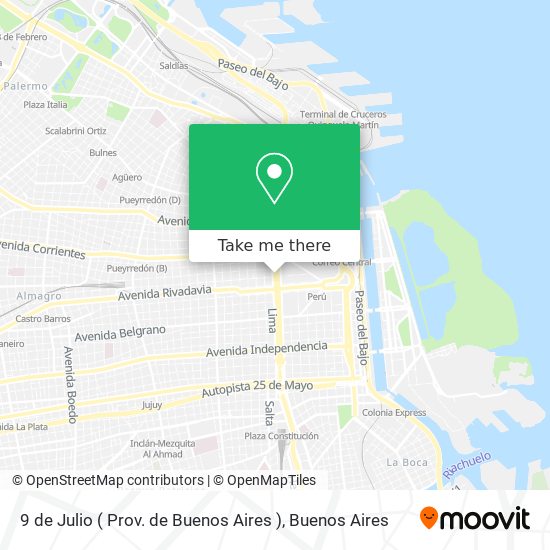 Mapa de 9 de Julio ( Prov. de Buenos Aires )