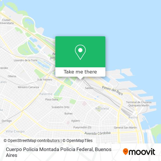 Cuerpo Policia Montada Policia Federal map