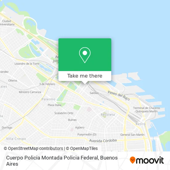 Mapa de Cuerpo Policia Montada Policia Federal