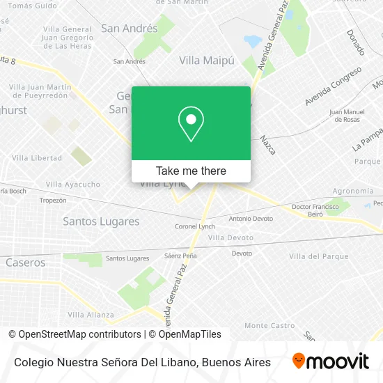 Mapa de Colegio Nuestra Señora Del Libano