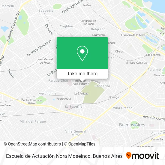 Escuela de Actuación Nora Moseinco map