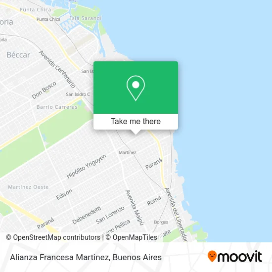 Alianza Francesa Martinez map