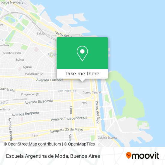 Escuela Argentina de Moda map