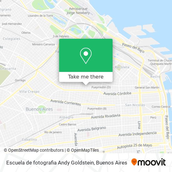 Mapa de Escuela de fotografia Andy Goldstein