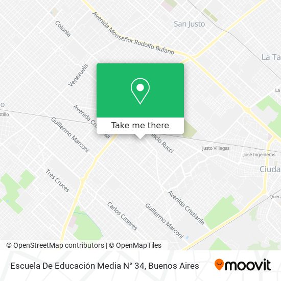 Escuela De Educación Media N° 34 map