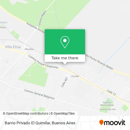 Mapa de Barrio Privado El Quimilar