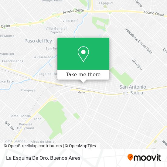 La Esquina De Oro map