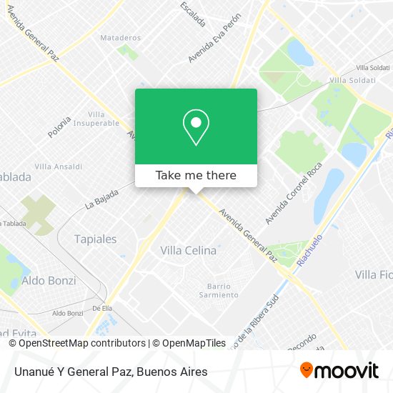 Unanué Y General Paz map