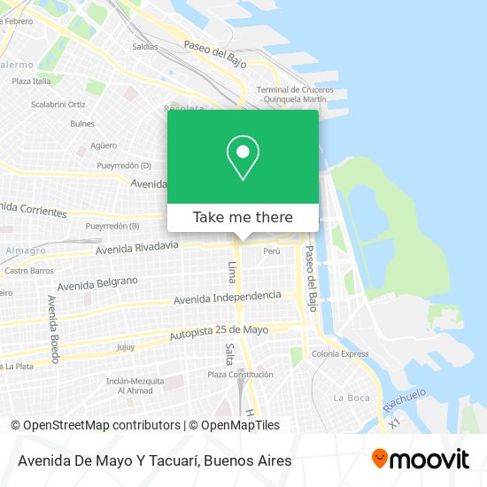 Avenida De Mayo Y Tacuarí map