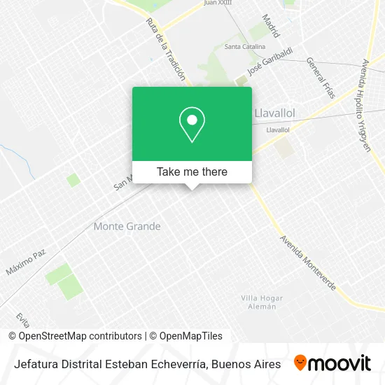 Mapa de Jefatura Distrital Esteban Echeverría