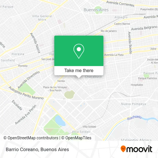 Barrio Coreano map