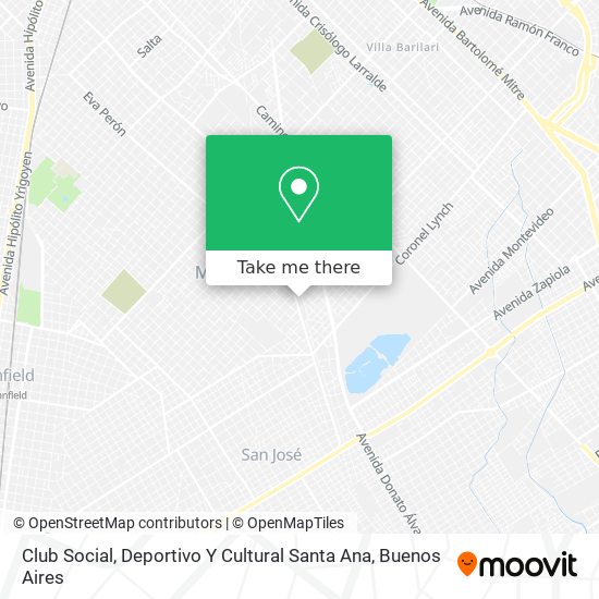 Mapa de Club Social, Deportivo Y Cultural Santa Ana