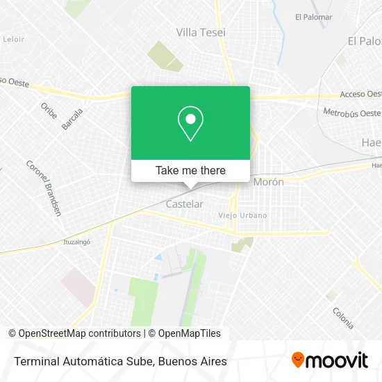 Mapa de Terminal Automática Sube