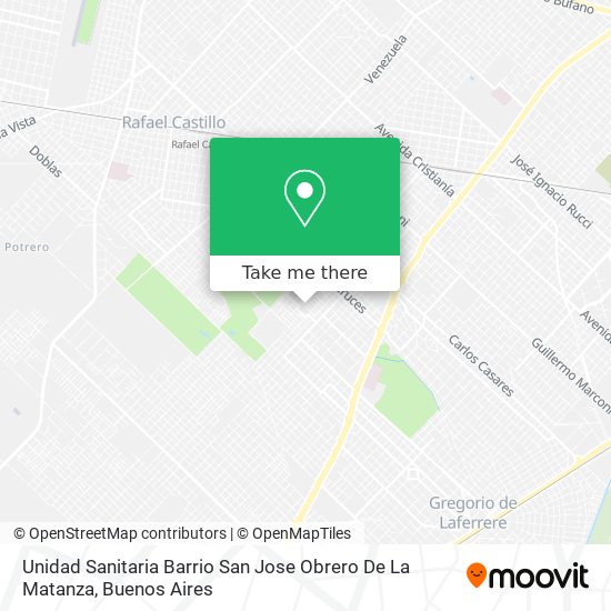 Unidad Sanitaria Barrio San Jose Obrero De La Matanza map