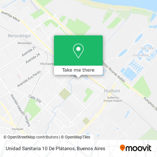 Mapa de Unidad Sanitaria 10 De Plátanos