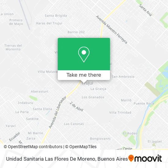 Mapa de Unidad Sanitaria Las Flores De Moreno