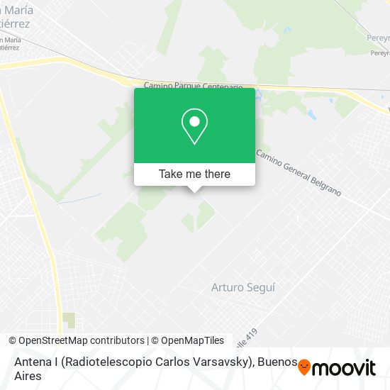 Mapa de Antena I (Radiotelescopio Carlos Varsavsky)
