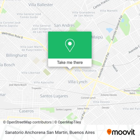 Mapa de Sanatorio Anchorena San Martín