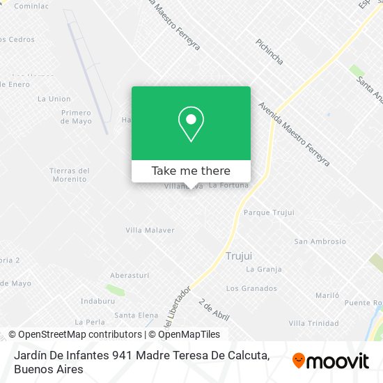 Mapa de Jardín De Infantes 941 Madre Teresa De Calcuta