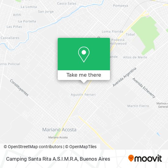 Mapa de Camping Santa Rita A.S.I.M.R.A