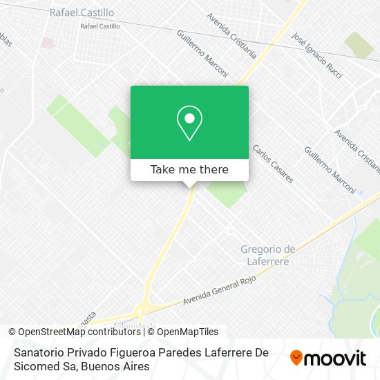 Sanatorio Privado Figueroa Paredes Laferrere De Sicomed Sa map
