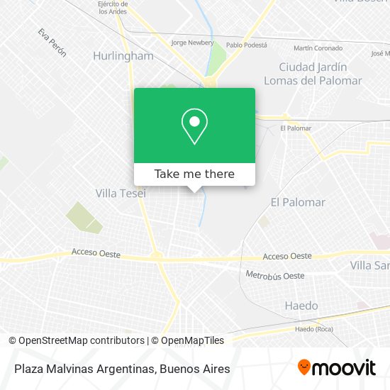 Plaza Malvinas Argentinas map