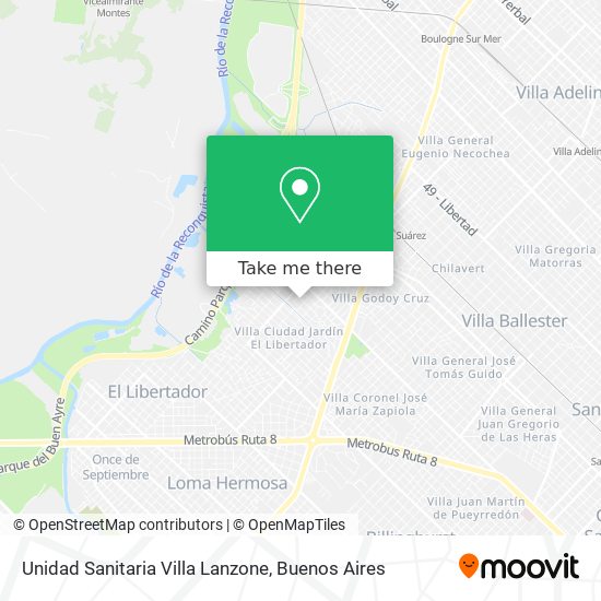 Unidad Sanitaria Villa Lanzone map