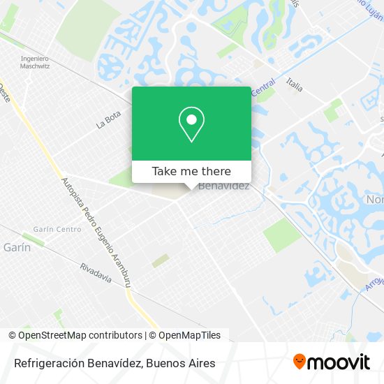 Refrigeración Benavídez map