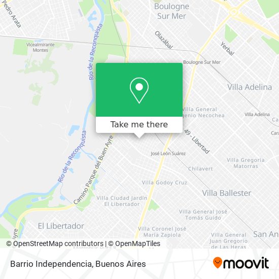 Barrio Independencia map