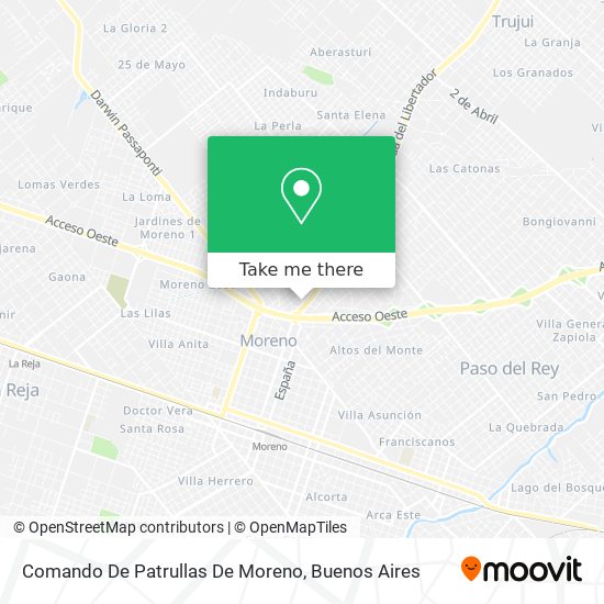 Comando De Patrullas De Moreno map