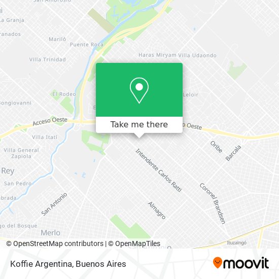 Koffie Argentina map