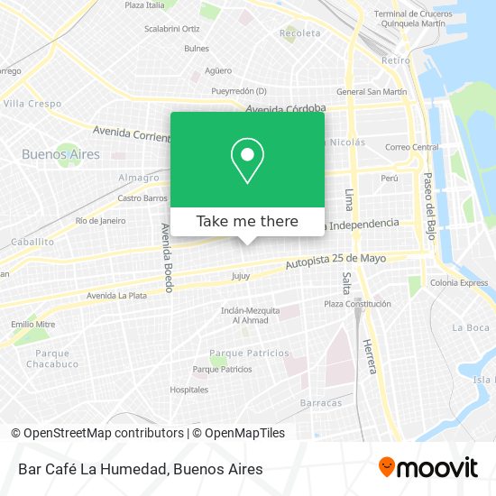 Bar Café La Humedad map