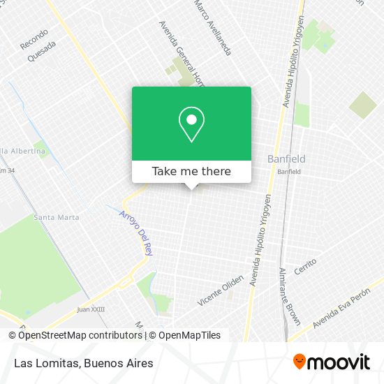 Las Lomitas map