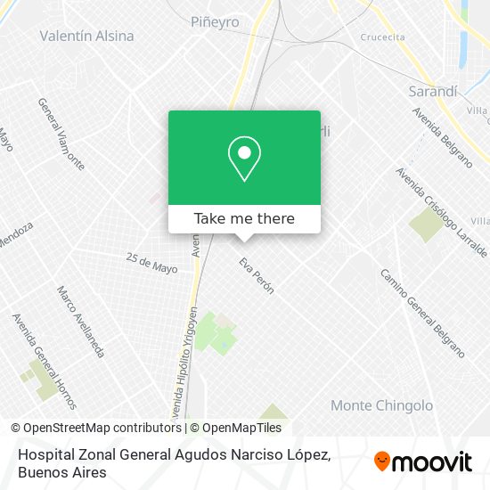 Hospital Zonal General Agudos Narciso López map