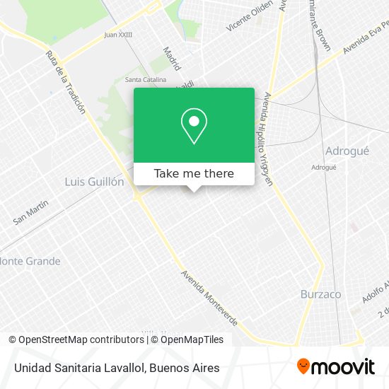 Unidad Sanitaria Lavallol map