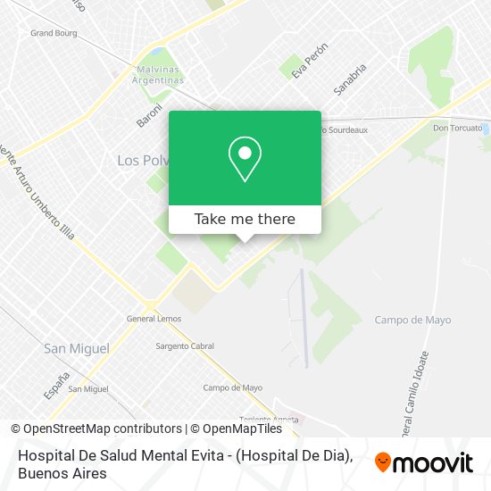 Mapa de Hospital De Salud Mental Evita - (Hospital De Dia)