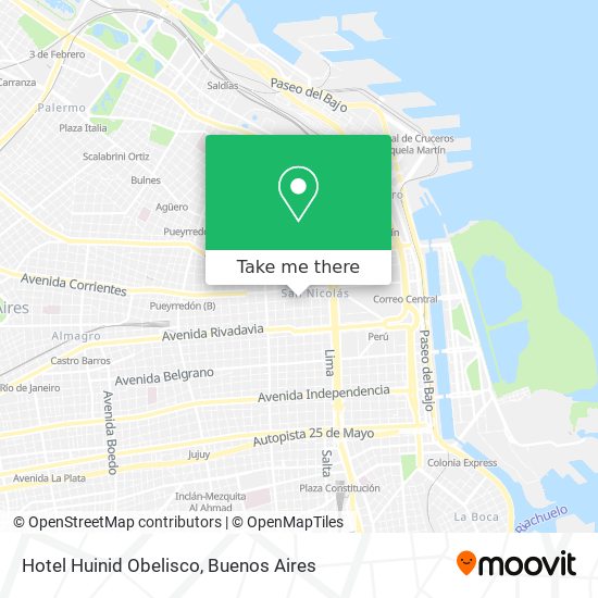 Hotel Huinid Obelisco map