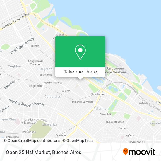 Open 25 Hs! Market map