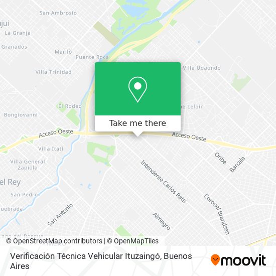 Verificación Técnica Vehicular Ituzaingó map