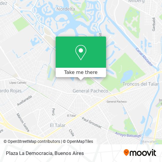 Mapa de Plaza La Democracia