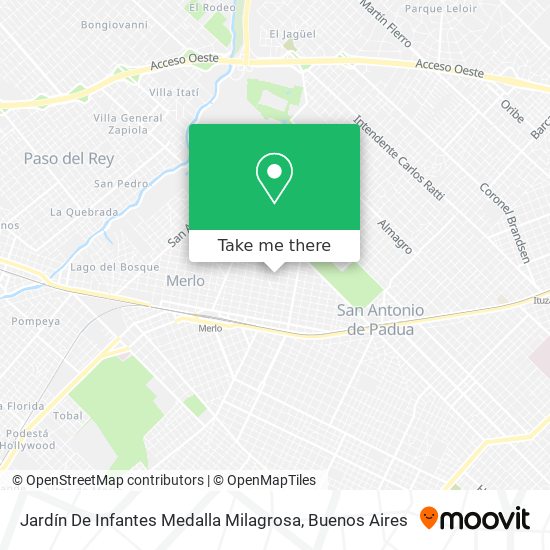 Mapa de Jardín De Infantes Medalla Milagrosa