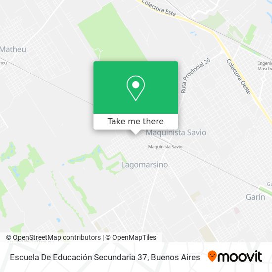 Mapa de Escuela De Educación Secundaria 37