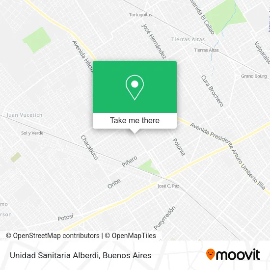 Mapa de Unidad Sanitaria Alberdi