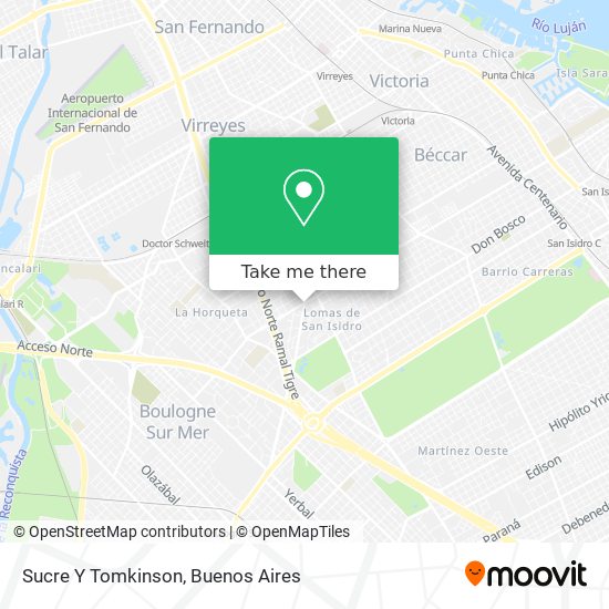 Mapa de Sucre Y Tomkinson