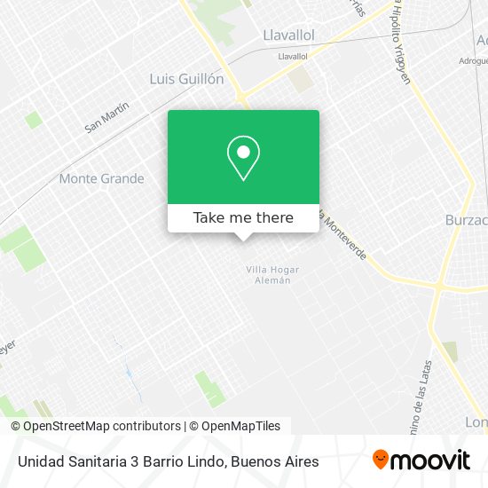 Mapa de Unidad Sanitaria 3 Barrio Lindo