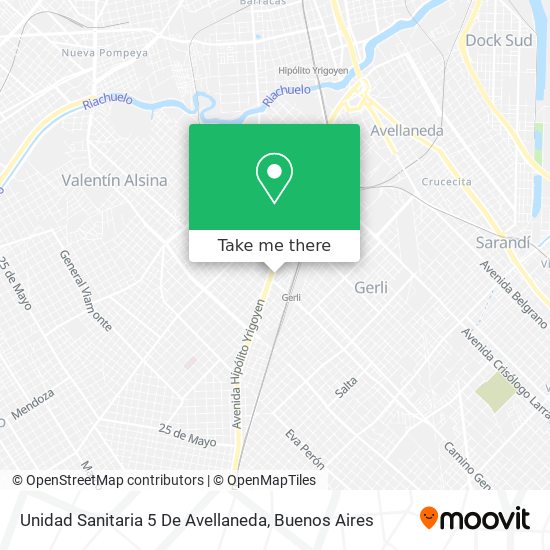 Unidad Sanitaria 5 De Avellaneda map